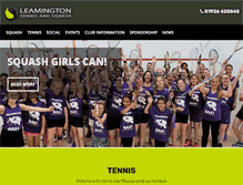 Tablet Screenshot of leamington-tennis-squash.co.uk